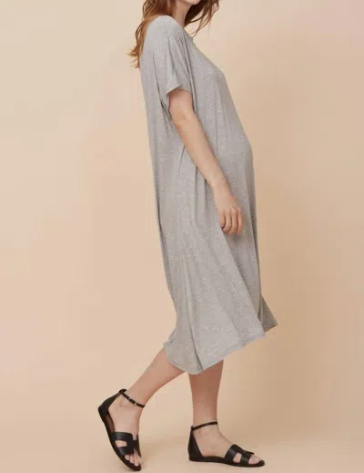 Liv Maternity Jersey Asymmetrical Dress In Grey