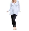 Liv Maternity Swiss Dot Cotton Blouse In White In White