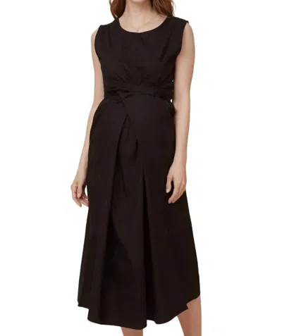 Liv Maternity Versatile Poplin Dress In Black