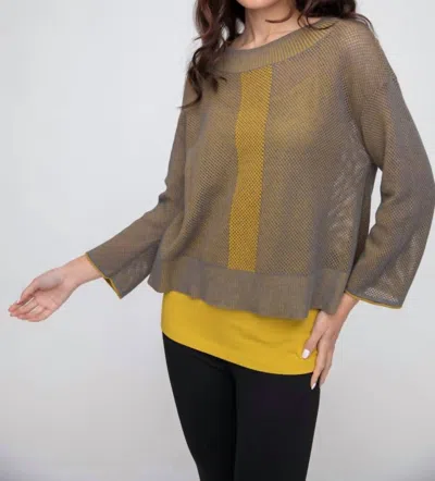Liv Mesh Top In Gold