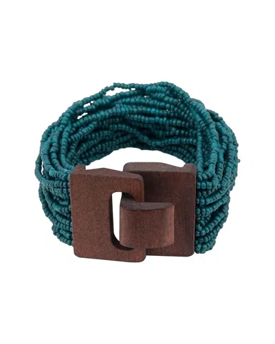 Liv Oliver 18.70 Ct. Tw. Turquoise Bracelet In Green