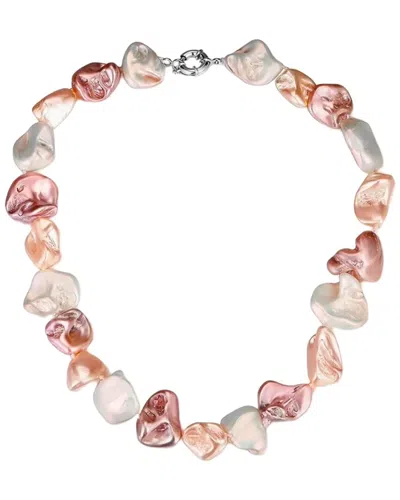 Liv Oliver 18k 12 -20mmmm Pearl Chunky Necklace In Multi