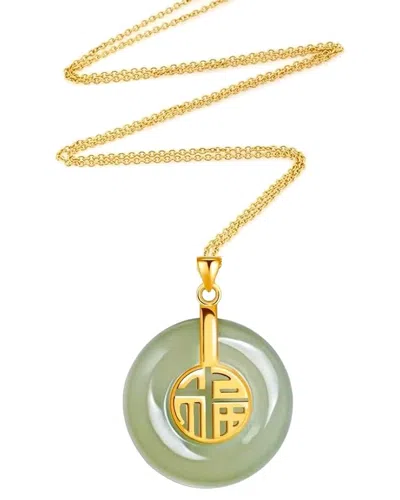 Liv Oliver 18k 13.25 Ct. Tw. Jade Necklace In Gold