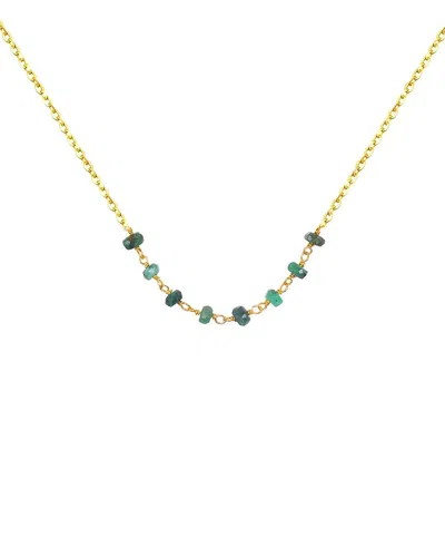 Liv Oliver 18k 1.50 Ct. Tw. Emeralds Necklace In Gold