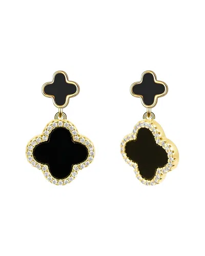 Liv Oliver 18k 16.75 Ct. Tw. Onyx Cz Earrings In Multi