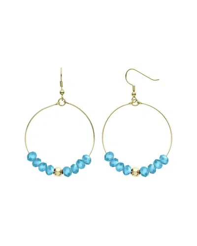 Liv Oliver 18k 1.70 Ct. Tw. Blue Topaz Quartz Earrings