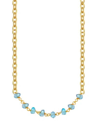 Liv Oliver 18k 1.80 Ct. Tw. Blue Topaz Necklace In No Color