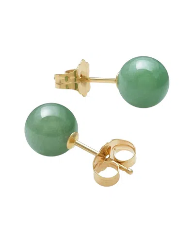 Liv Oliver 18k 1.95 Ct. Tw. Jade Earrings In Green