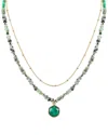 Liv Oliver 18k 22.50 Ct. Tw. Gemstone Layer Necklace