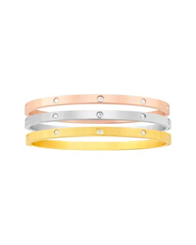 Liv Oliver 18k & Silver Plated Bangle In Gold