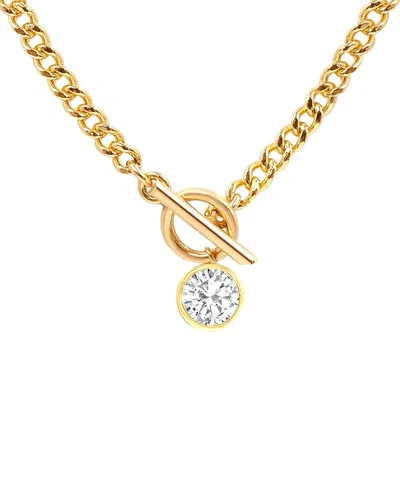 Liv Oliver 18k Cz Drop Necklace In Gold
