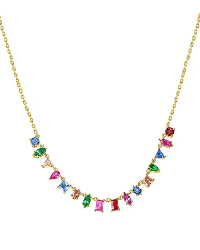Liv Oliver 18k Cz Necklace In Multi