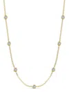 Liv Oliver 18k Gold Bezel Multi Cz Necklace In Gold