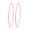 Liv Oliver 18k Gold Large Hoop Earrings In Pink