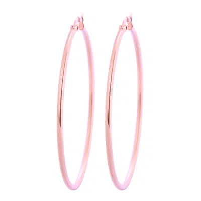 Liv Oliver 18k Gold Large Hoop Earrings In Pink