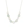 Liv Oliver 18k Gold Moonstone & Chalcedony Necklace In Gold
