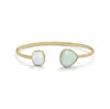 Liv Oliver 18k Over Silver 18.75 Ct. Tw. Gemstone Cuff Bracelet In Gold