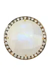Liv Oliver 18k Gold Moonstone & Cz Statement Ring In Gold