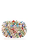 Liv Oliver 18k Gold Multi Color Statement Bracelet In Multi