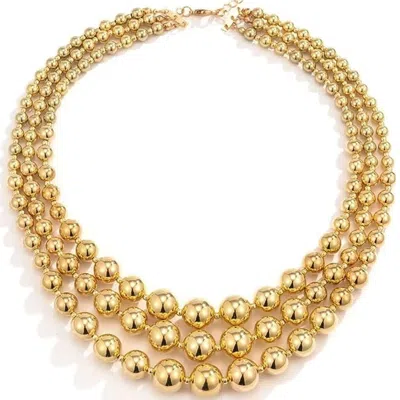 Liv Oliver 18k Gold Multi Link Layer Statement Necklace