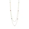 Liv Oliver 18k Gold Multi Tourmaline Necklace In Silver