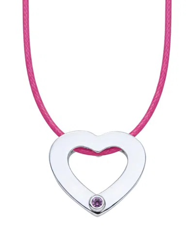 Liv Oliver 18k Plated 0.30 Ct. Tw. Pink Sapphire Necklace In No Color