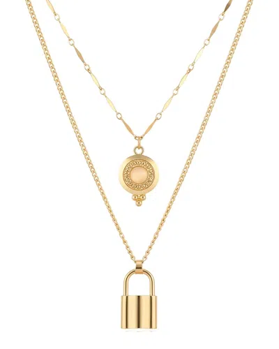 Liv Oliver 18k Plated 0.30 Ct. Tw. Sapphire Necklace In Gold