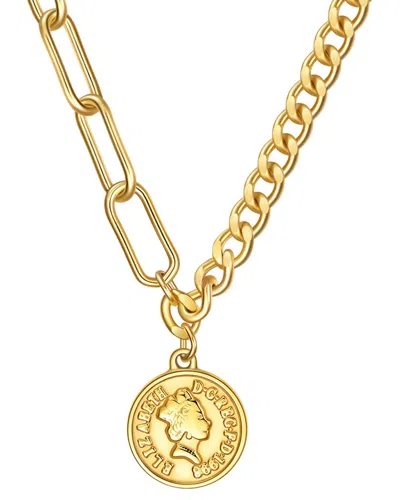 Liv Oliver 18k Plated 0.55 Ct. Tw. Gemstone Tapered Necklace In Gold