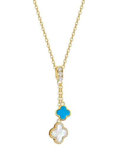 Liv Oliver 18k Plated 11.20 Ct. Tw. Turquoise In Gold