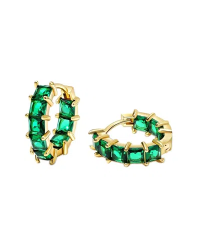 Liv Oliver 18k Plated 16.25 Ct. Tw. Multi Gemstones Statement Earrings In Green