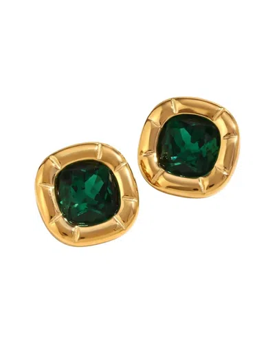 Liv Oliver 18k Plated 1.78 Ct. Tw. Quartz Earrings In Gold