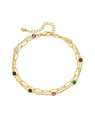 Liv Oliver 18k Plated 2.25 Ct. Tw. Quartz Bracelet In Gold