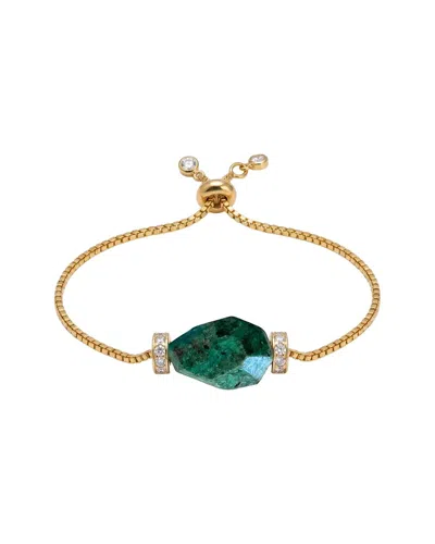 Liv Oliver 18k Plated 22.75 Ct. Tw. Turquoise Bracelet In Gold