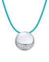 Liv Oliver 18k Plated 2.75 Ct. Tw. Carnelian Oval Necklace In Blue