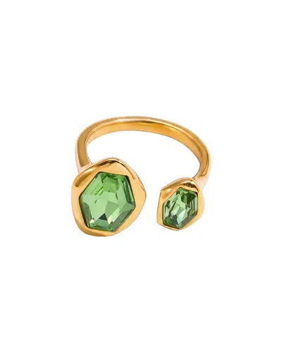 Liv Oliver 18k Plated 2.75 Ct. Tw. Peridot Quartz Ring In Gold