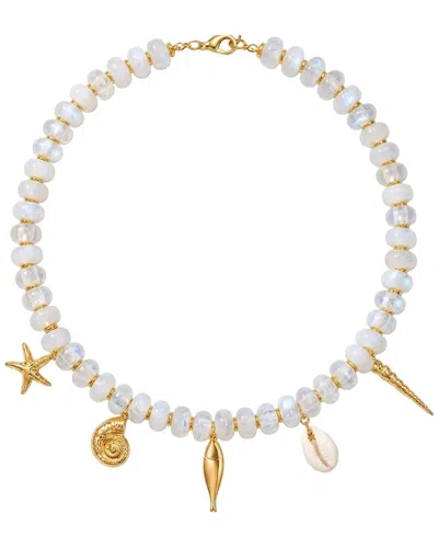 Liv Oliver 18k Plated 28.20 Ct. Tw. Quartz Necklace In Red
