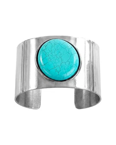 Liv Oliver 18k Plated 28.70 Ct. Tw. Turquoise Bracelet In Metallic