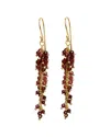 Liv Oliver 18k Plated 35.00 Ct. Tw. Smokey Quartz Drop Earrings In Gold
