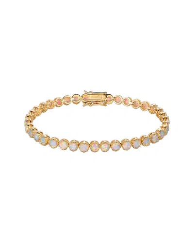 Liv Oliver 18k Plated 39.10 Ct. Tw. Multi Tourmaline Layer Bracelet In Gold
