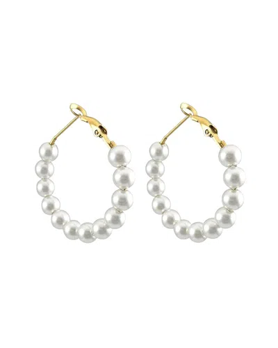 Liv Oliver 18k Plated 46148mm Pearl Earrings In Purple