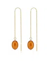Liv Oliver 18k Plated 52.25 Ct. Tw. Gemstone Tear Drop Earrings In Gold