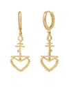 Liv Oliver 18k Plated 5.50 Ct. Tw. Carnelian Drop Threader Earrings In Gold