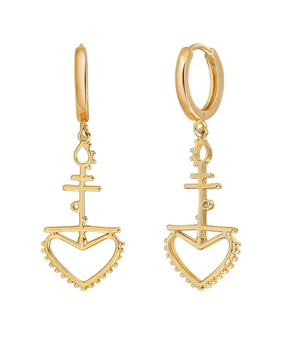 Liv Oliver 18k Plated 5.50 Ct. Tw. Carnelian Drop Threader Earrings In Gold