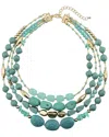 Liv Oliver 18k Plated 75.00 Ct. Tw. Turquoise Necklace