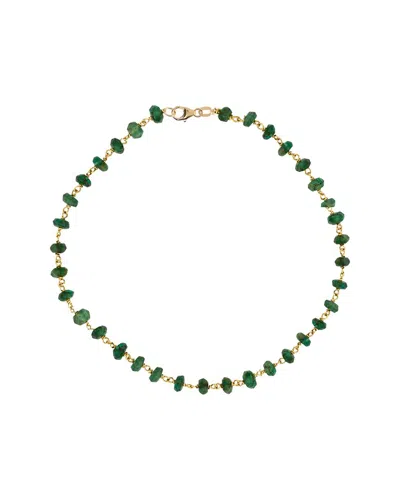 Liv Oliver 18k Plated 7.75 Ct. Tw. Emerald Bracelet In Green