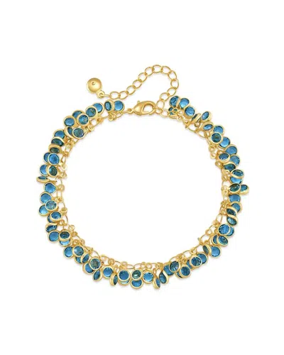 Liv Oliver 18k Plated 9.75 Ct. Tw. Opal Tennis Bracelet In Gold