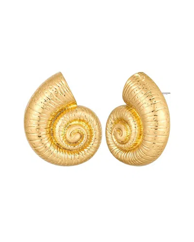 Liv Oliver 18k Plated Beach Motif Earrings In Gold