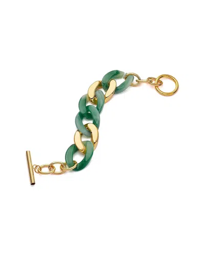 Liv Oliver 18k Plated Bracelet In Green