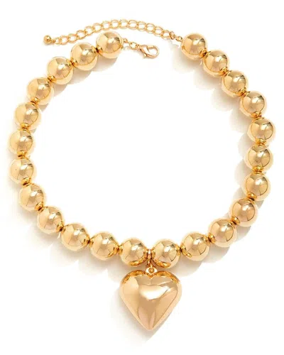 Liv Oliver 18k Plated Charm Drop Necklace In Gold