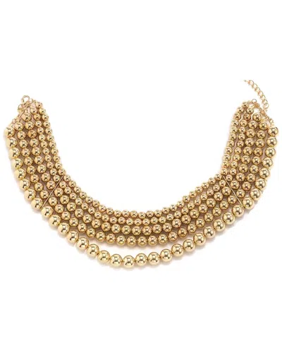 Liv Oliver 18k Plated Choker Necklace In Gold